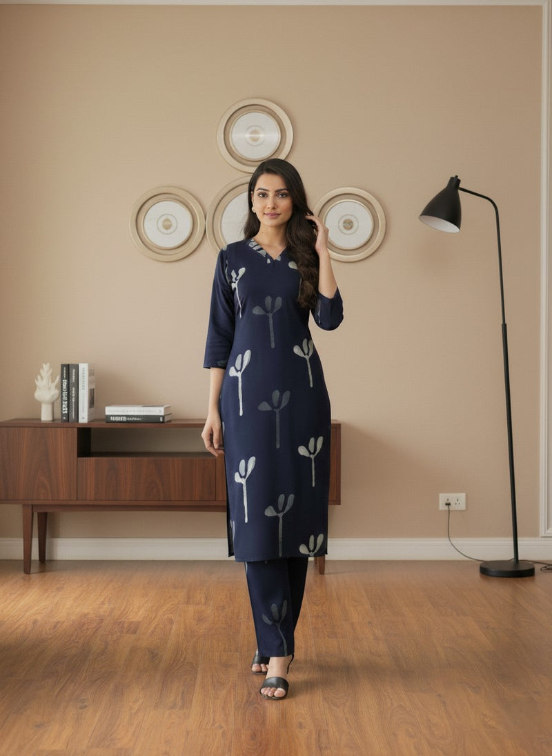 Classic Printed Coord Set for Daily and Casual Wear