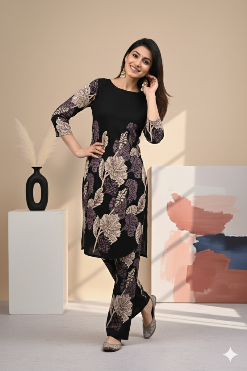 Classic Printed Coord Set for Daily and Casual Wear