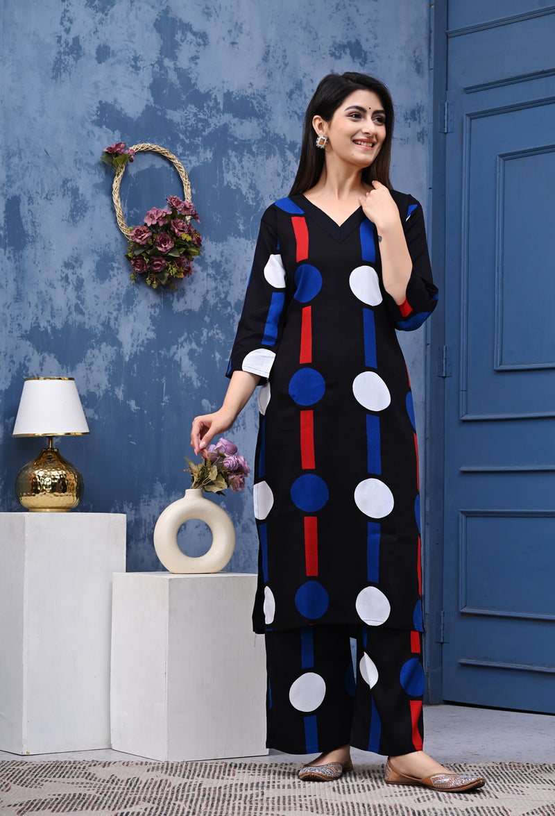 Classic Printed Coord Set for Daily and Casual Wear