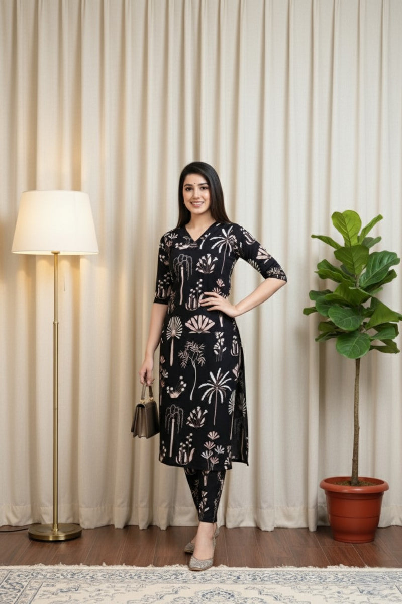 Classic Printed Coord Set for Daily and Casual Wear